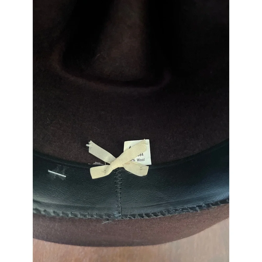 Sears Wool Hat Woman's 6 3/4 Brown Excellent Outback Southwestern Fedora